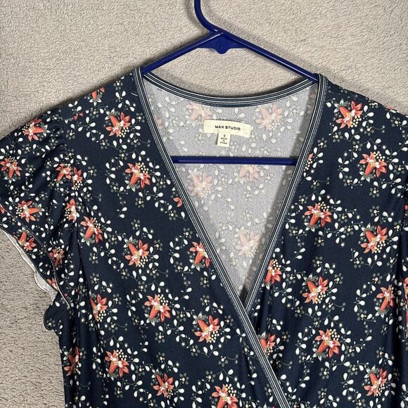 Max Studio Maxi Dress Size S Floral Empire Waist Cottage Ditsy Romantic Feminine - Picture 7 of 16